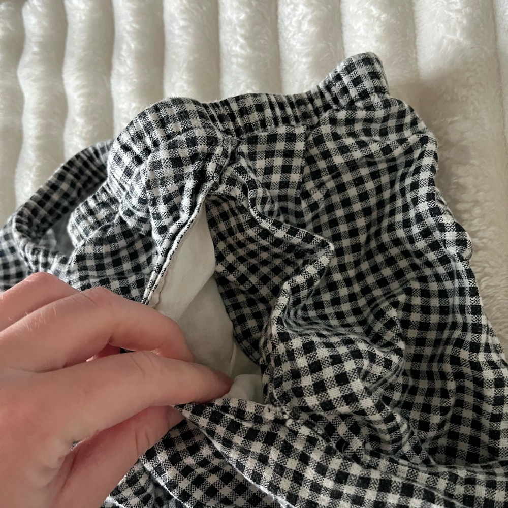 A New Day black and White Gingham distressed Women's Shorts - Picture 6 of 6